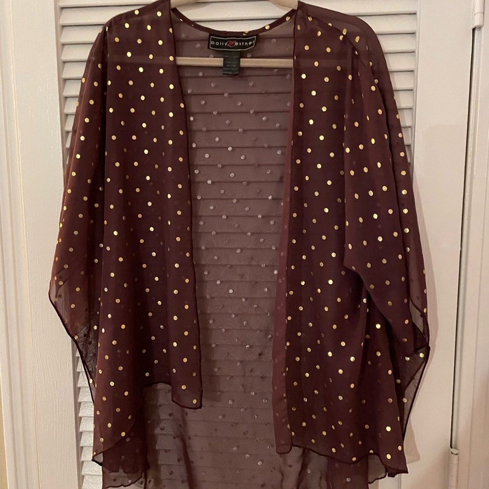 Polly & Esther Gold and Purple Shrug